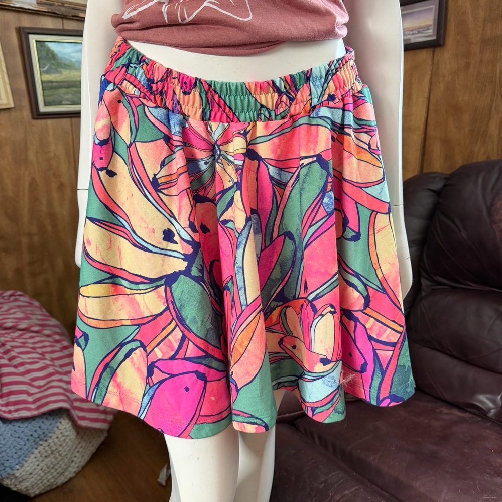 Adidas Colorful Floral Skater Skirt